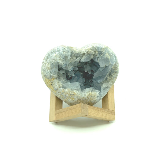 Celestite Heart with Stand