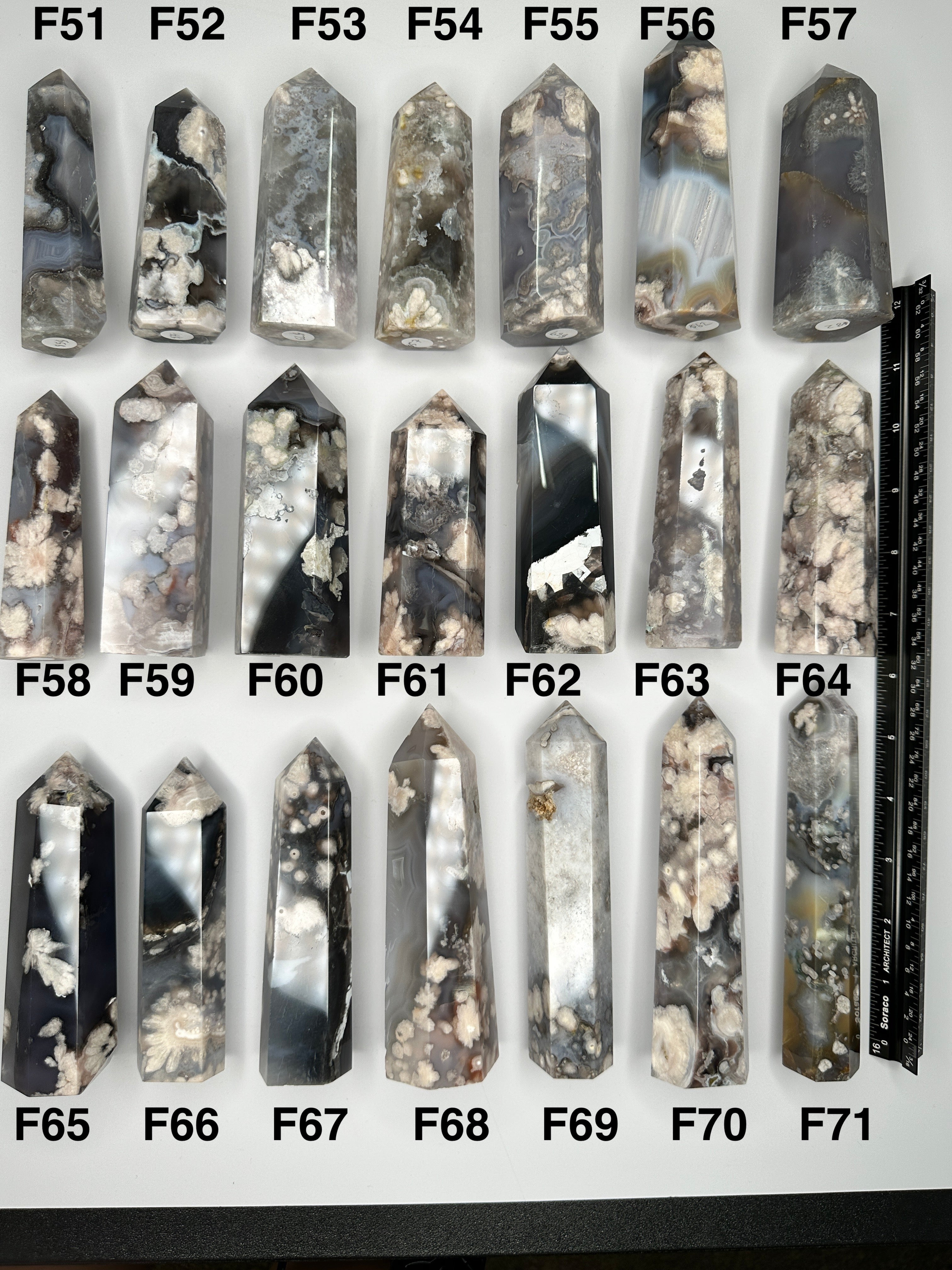 ブラックフラワーアゲート 2P Black Flower Agate – Gems Above