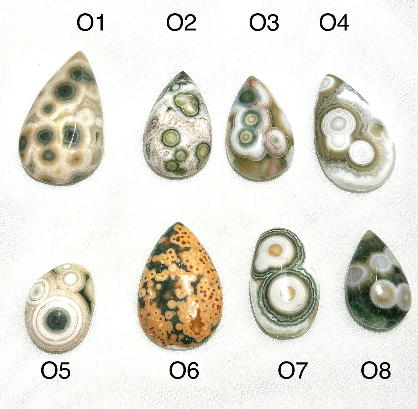 Old Stock Orbicular Ocean Jasper Cabochons