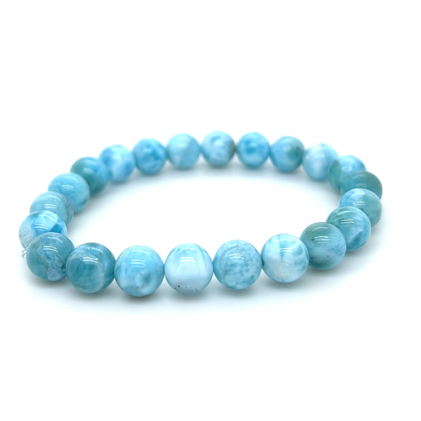 High Quality Larimar Bracelet (8mm Beads)