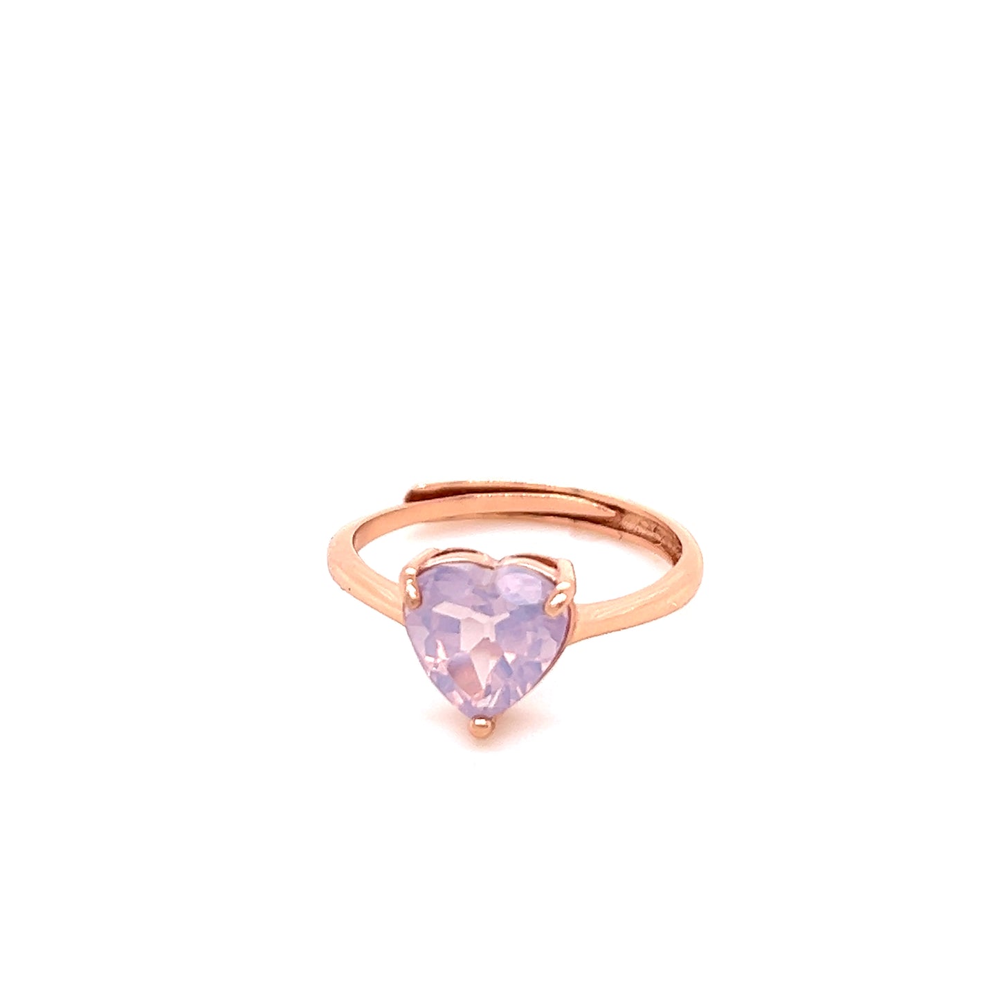 Lavender Moon Quartz Heart Ring