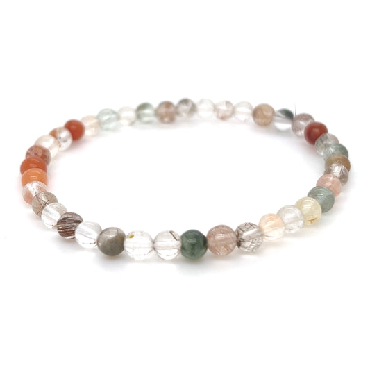 Rainbow Rutile Bracelet (4mm Beads)