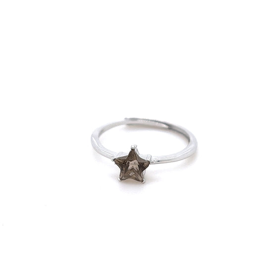 Smoky Quartz Star Ring